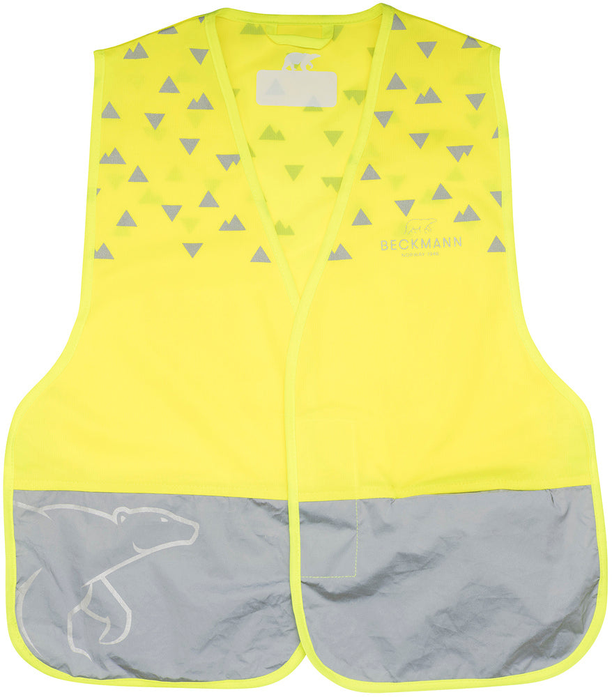 Refleksvest Beckmann gul børnestørrelse m/velcro