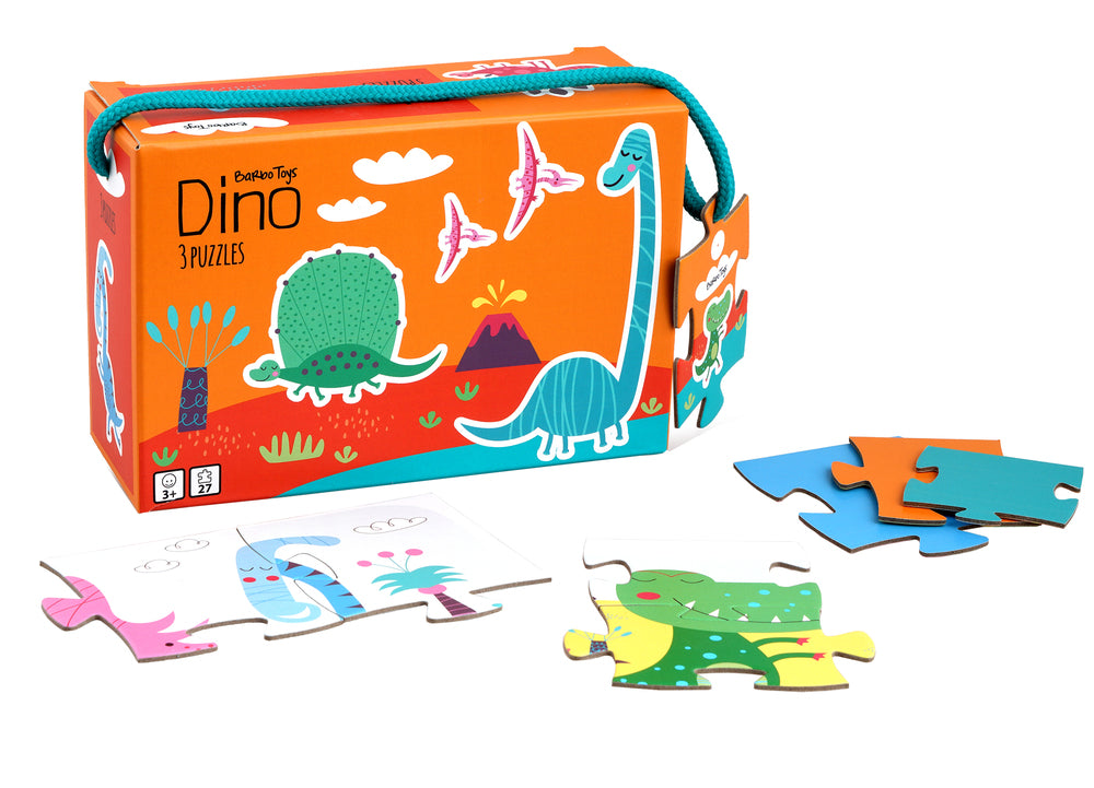 Little Bright Ones - 3 Dinosaurer Puslespil - x