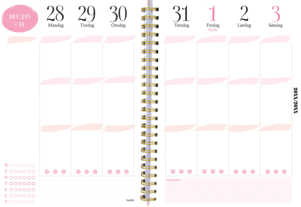 STUDIEKALENDER 21/22 MAYLAND LIFE PLANNER A5 PINK UGE