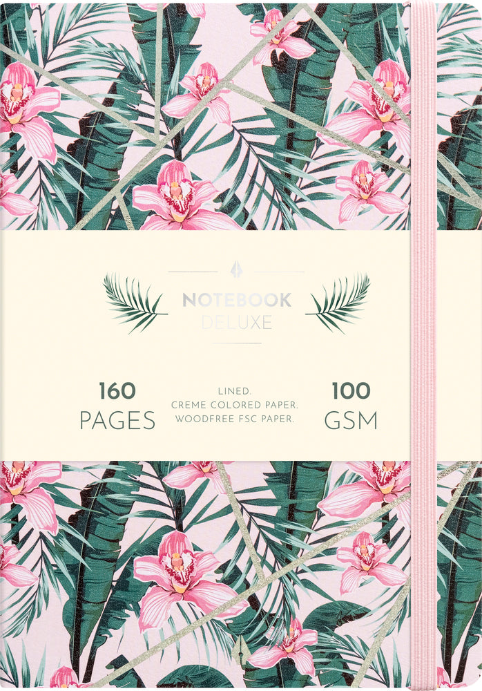 Notesbog deluxe A5 pink jungle