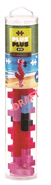 PLUS-PLUS BIG 15 STK TUBE FLAMINGO