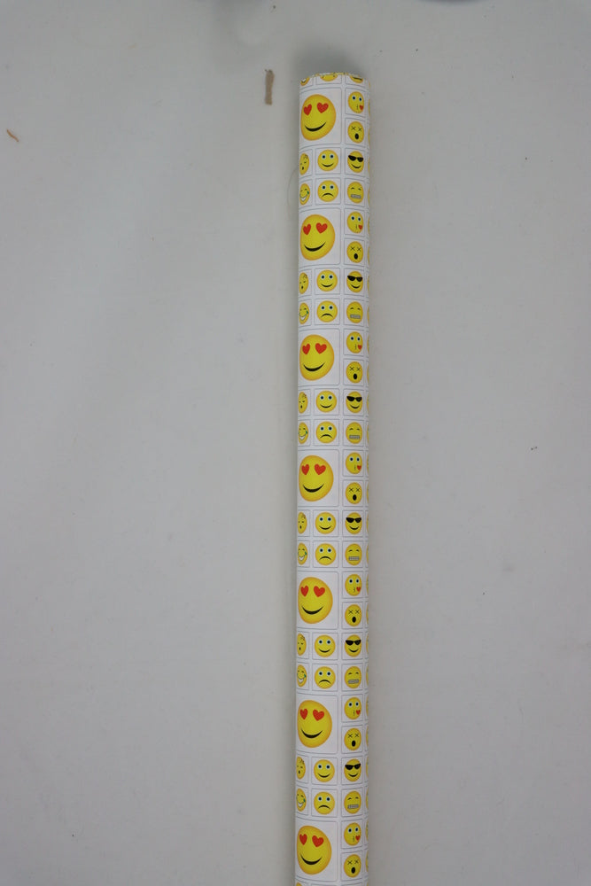 Bogbind/gavepapir smiley ansigter 70cmx2m 80 g