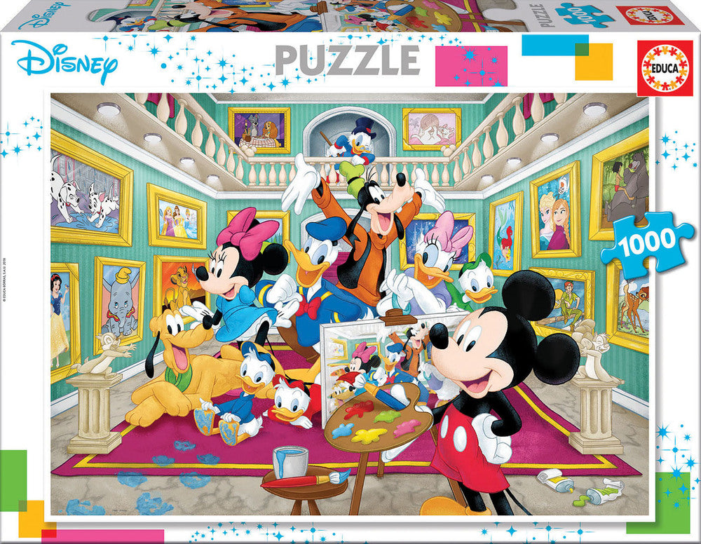 Puslespil Mickey Art gallery 1000 brikker