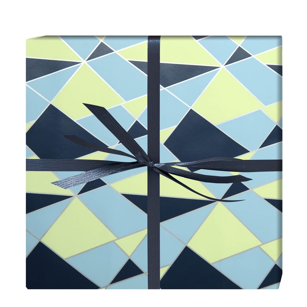 Økonom graphic crystal 55cmx120cm lyseblå/mørkeblå/mintgrøn