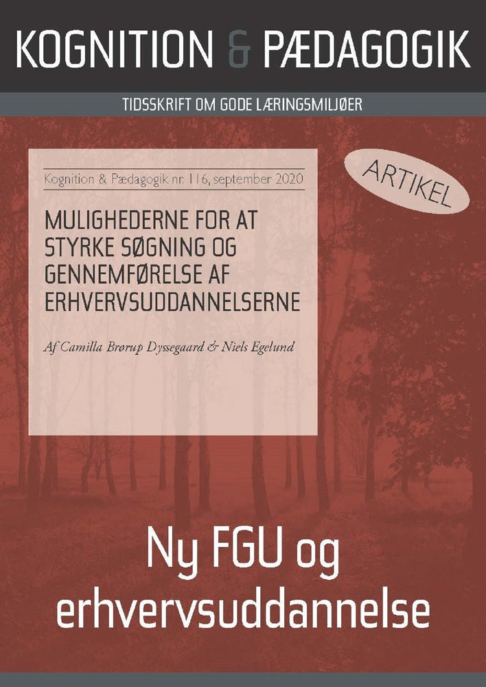 Mulighederne for at styrke søgning og gennemførelse af erhvervsuddannelserne