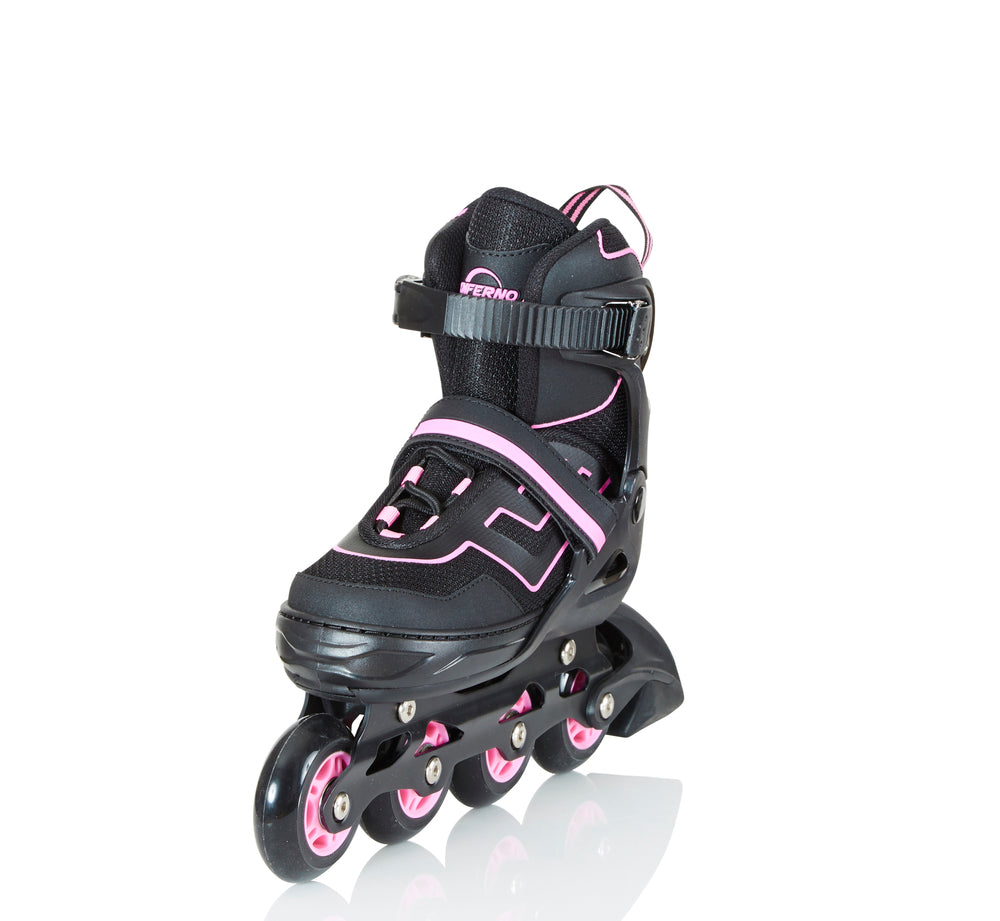 Inferno inliner rulleskøjte pink justerbar 39-42