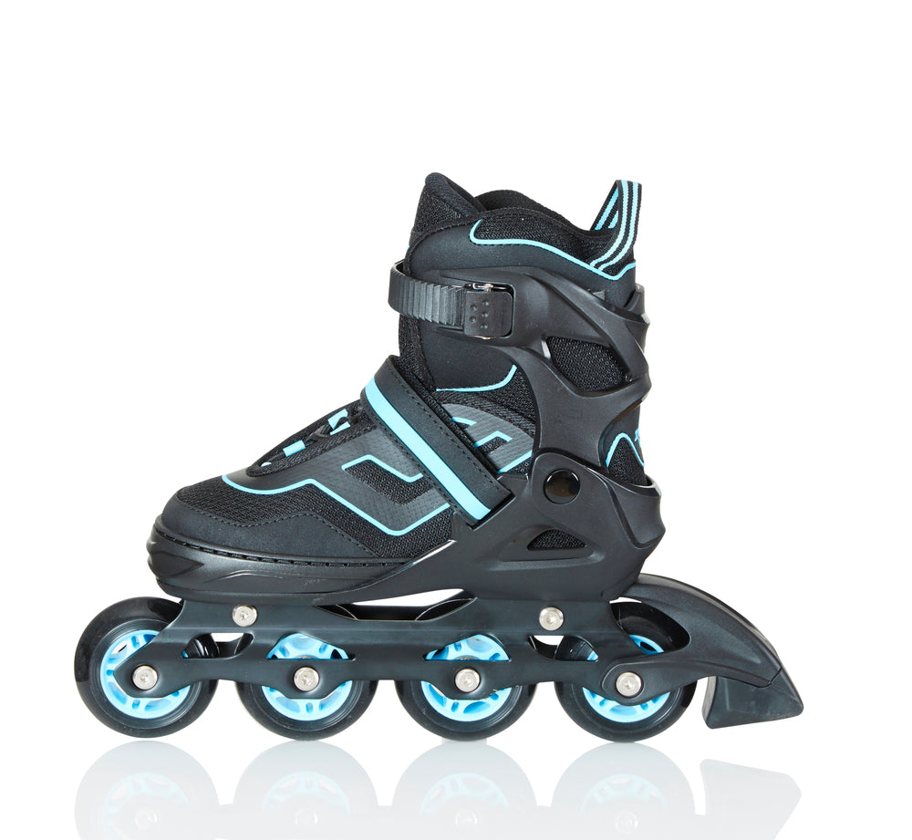 Inferno inliner rulleskøjte blå justerbar 35-38
