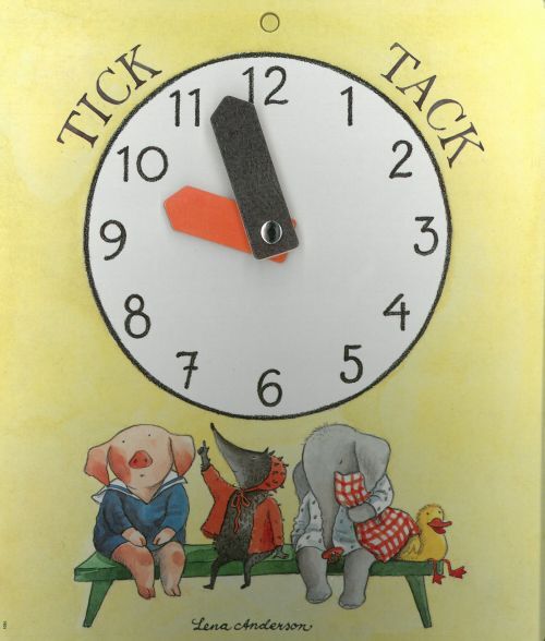 Tick tack träklocka - Tik tak træur (21 x 25 cm)