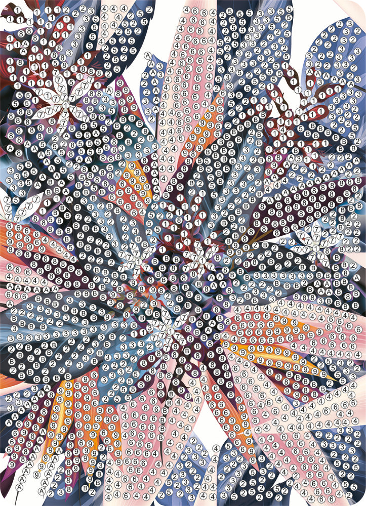 Diamond Art hawaii blomster 13 x 18 cm