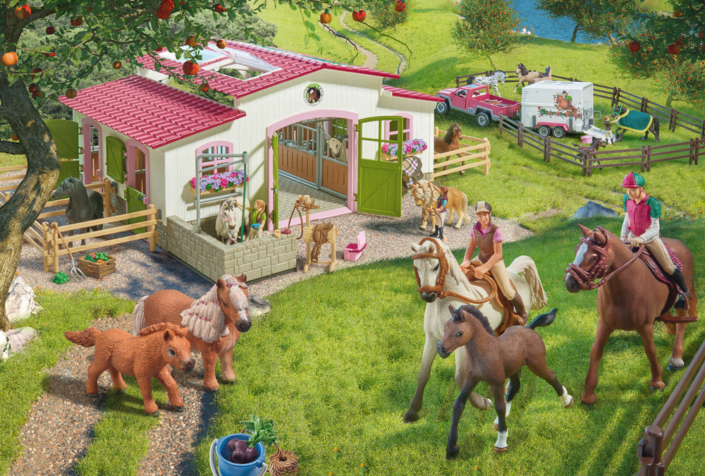 Puslespil Horse ride into the countryside 100 brikker