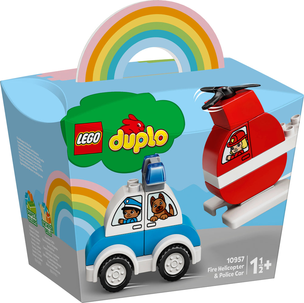 10957 LEGO DUPLO Brandslukningshelikopter Og Politibil