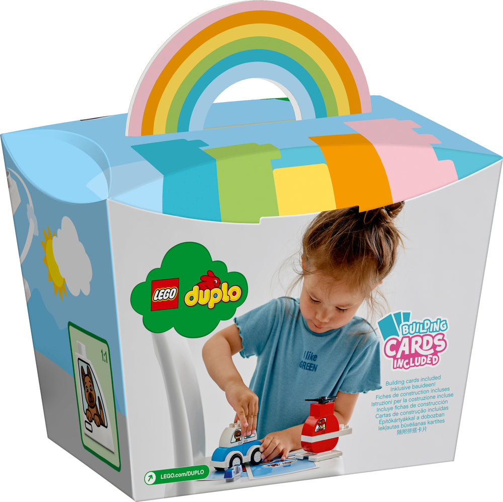 10957 LEGO DUPLO Brandslukningshelikopter Og Politibil