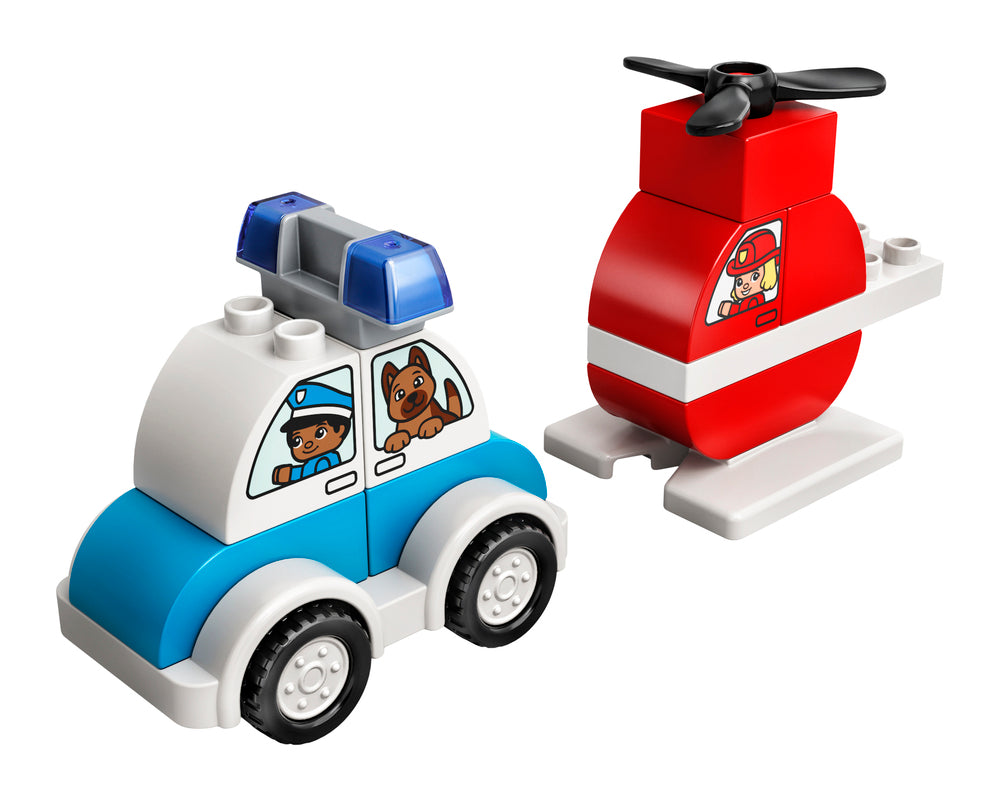 10957 LEGO DUPLO Brandslukningshelikopter Og Politibil