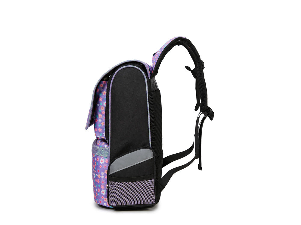 Skoletaske Tuoin blomster med gymnastikpose. Ca. 19 liter