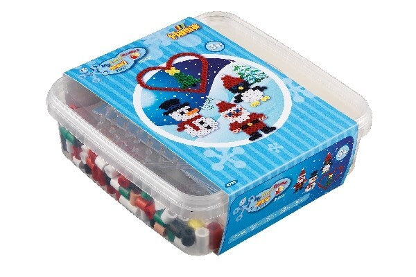D1 Hama maxi bøtte perler jul 600stk + plade 8206
