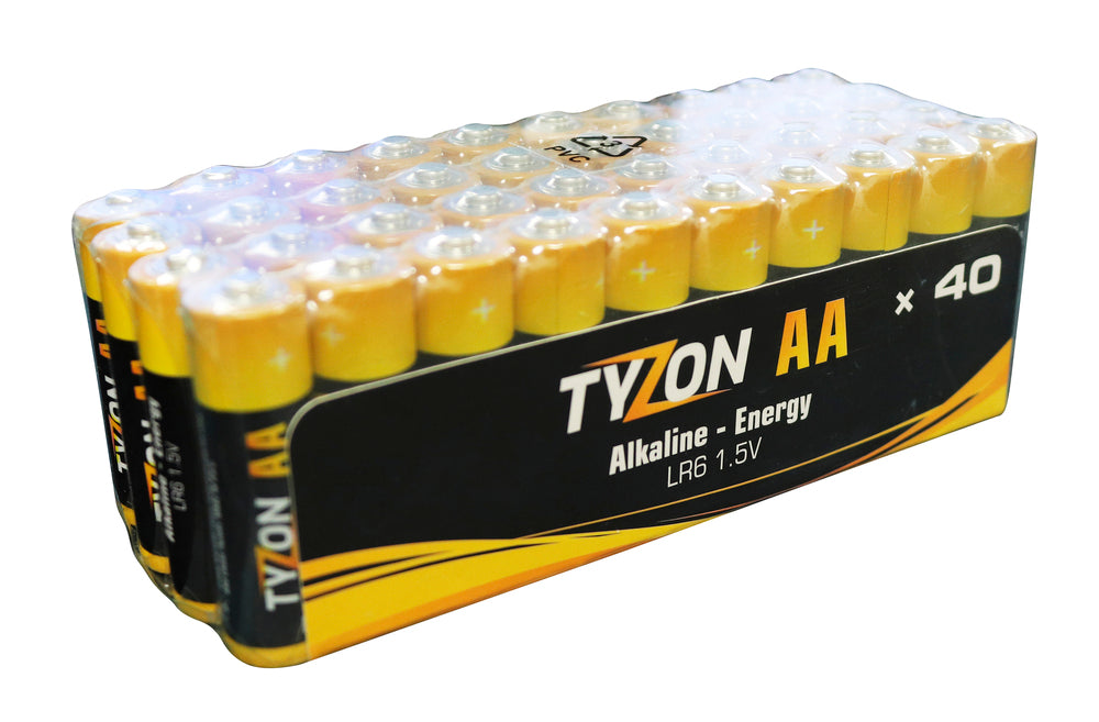 Batterier Tyzon AA Super Alkaline 1,5V 40 stk