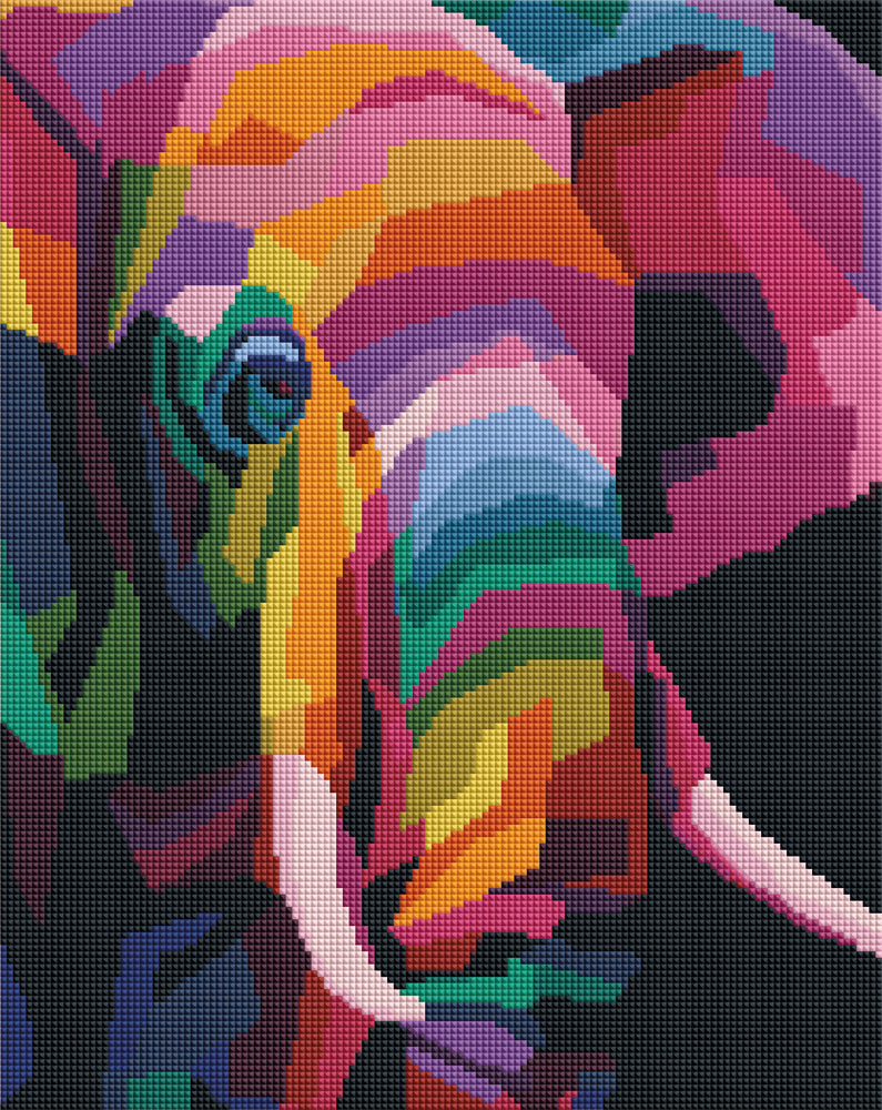 Diamond Art lærred elefant 40 x 50 cm