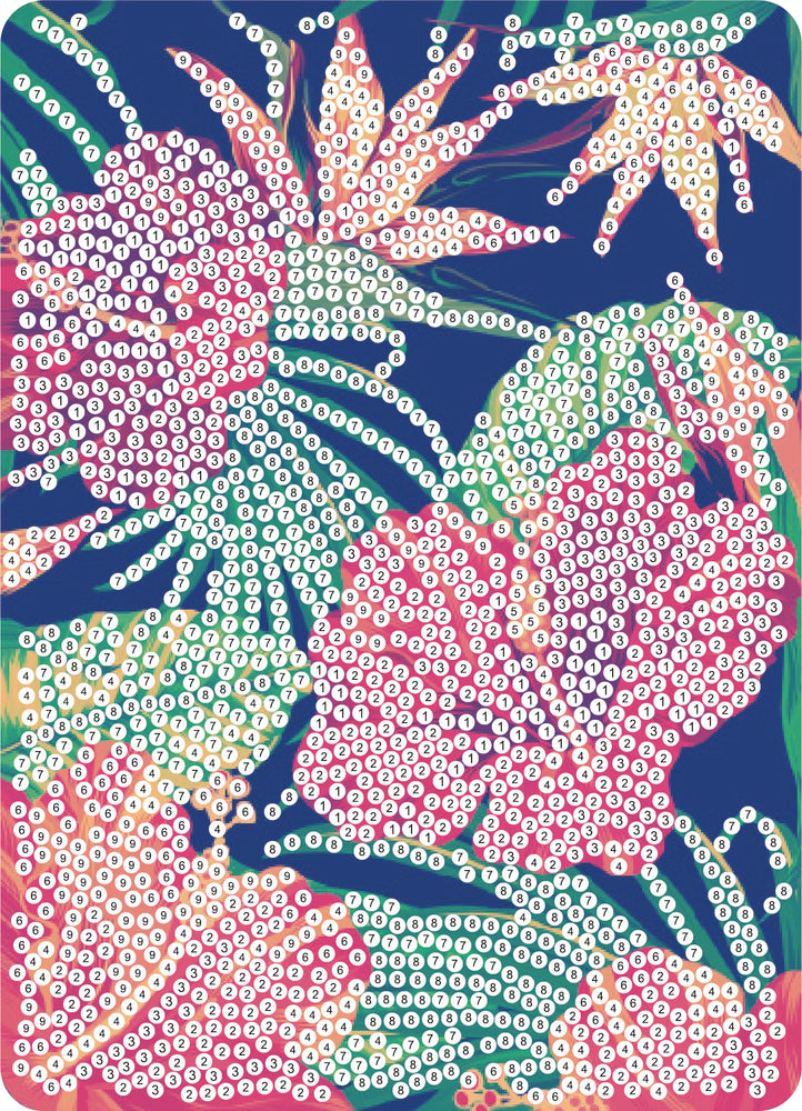 Diamond Art Hawaii blomster 13 x 18 cm