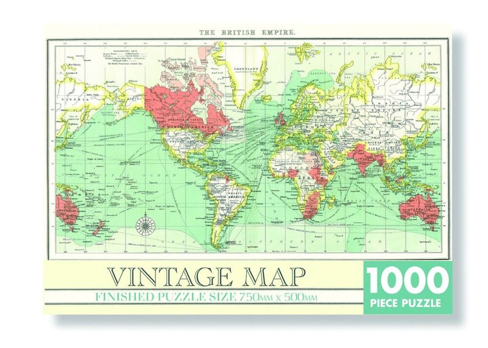 Vintage Map The British Empire 1000 Piece Jigsaw Puzzle