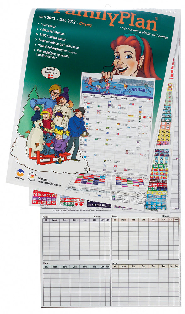 Familiekalender 2022 FamilyPlan 5 person
