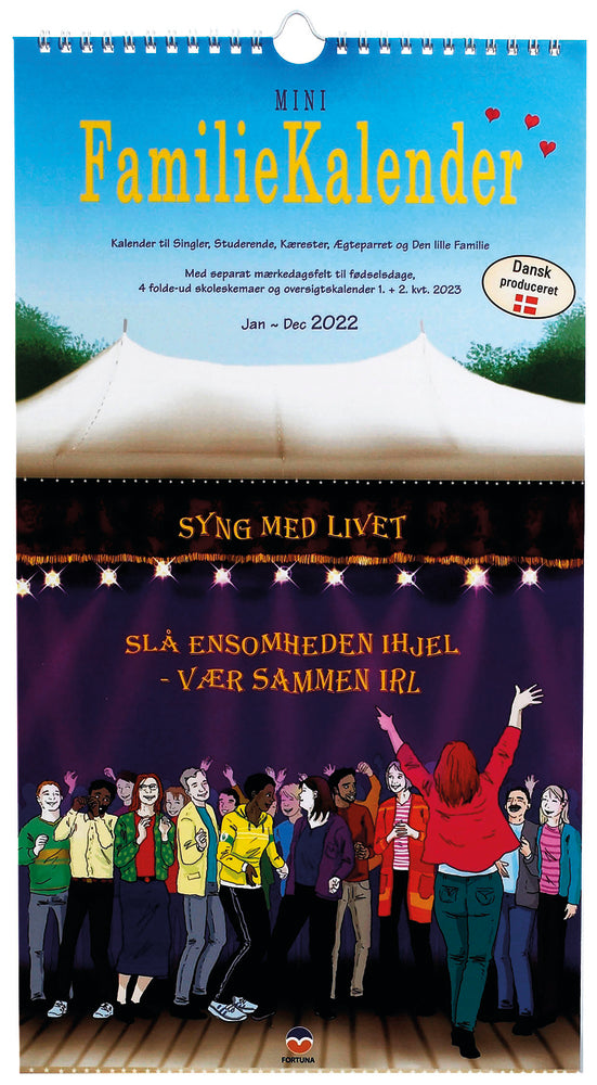 Familiekalender 2022 mini 3 person