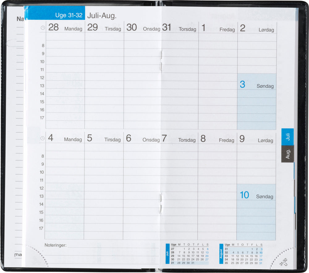 Kalender 14 dages kunstskind sort 2022 9 x 17 cm Mayland