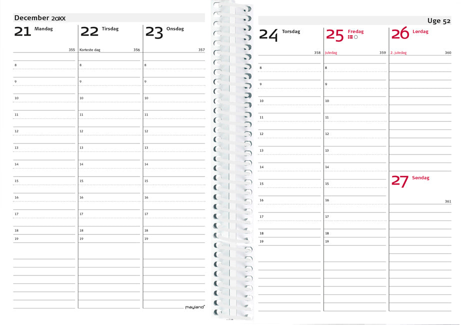 Ugekalender A6 pp 4 illu. 2022 Mayland