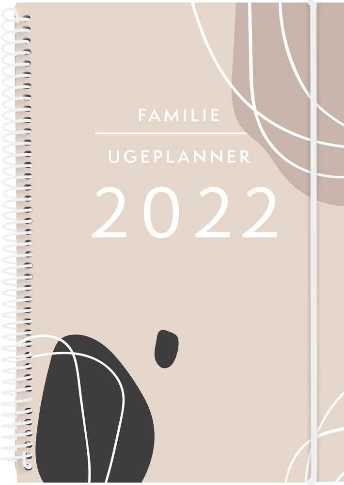 Familiekalender ugeplanner A5 tekstilpræg 2022 Mayland