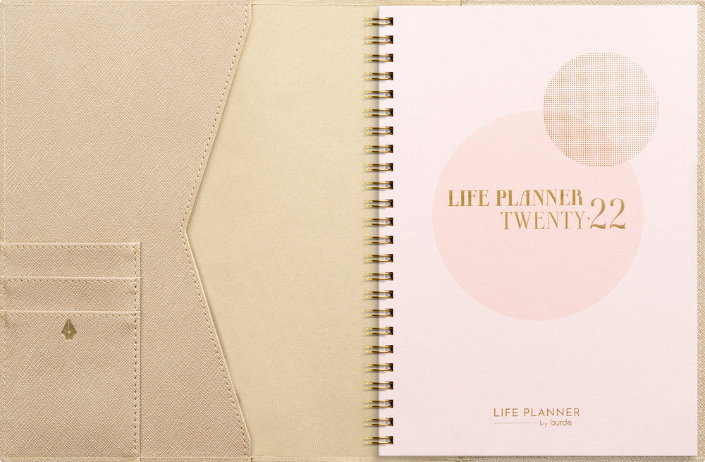 Life planner A5 pink uge med løst omslag 14,8x21cm Mayland