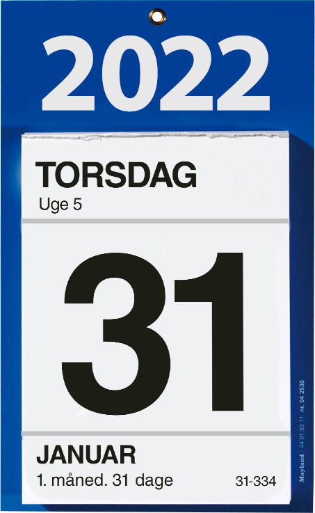 Kontor afrivningskalender 2022 12 x 16 cm Mayland