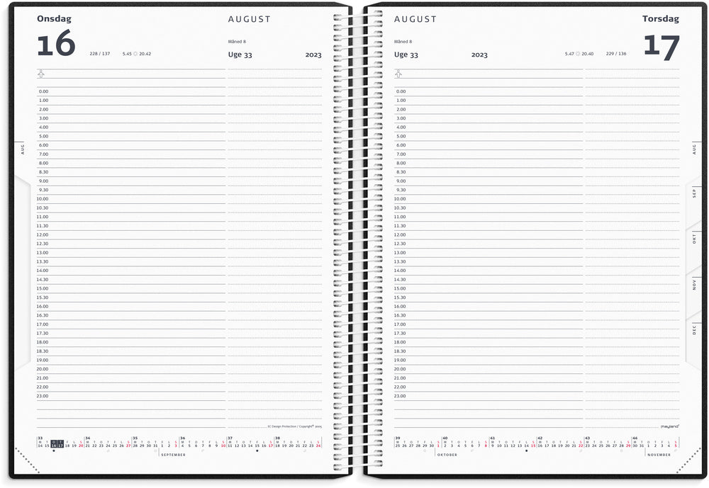 Timekalender sort 2023 Mayland