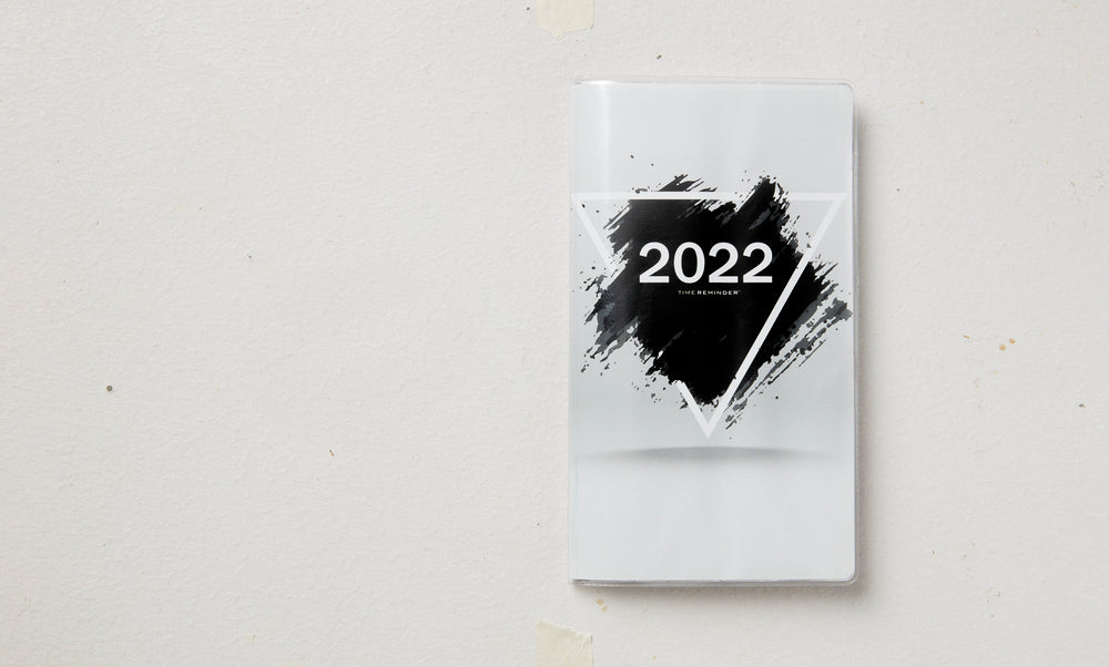Månedskalender 2022 classic trekant/splat i sort/grå