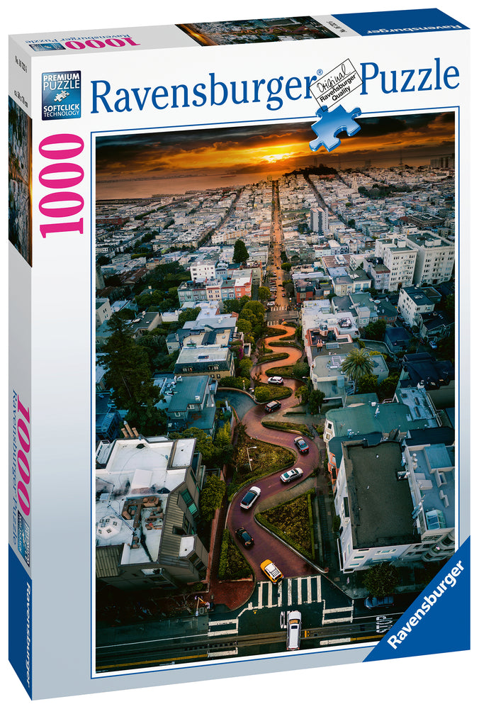 Puslespil San Francisco Lombard Street 1000 brikker