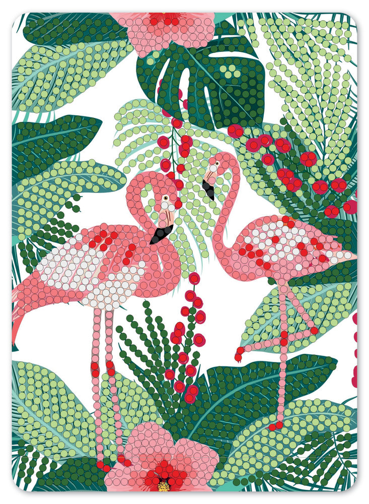 Diamond Art flamingoer/blade 13 x 18 cm