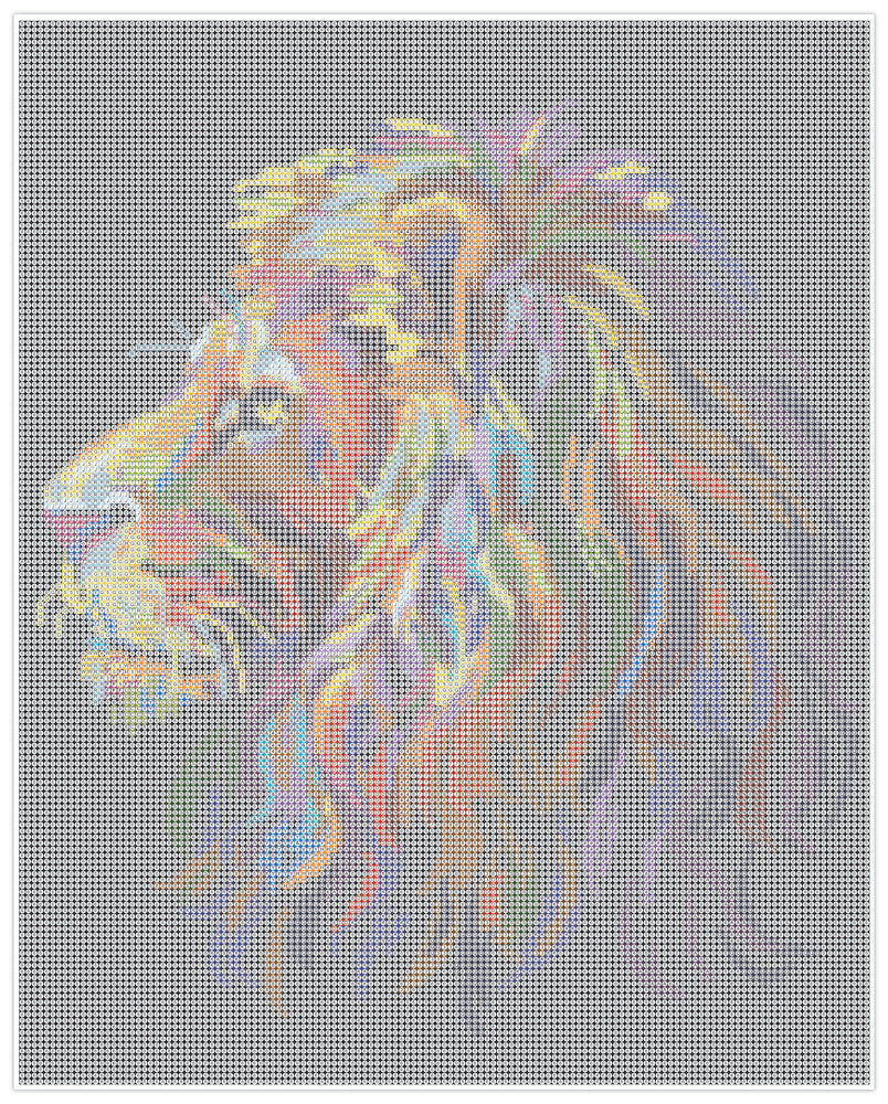 Diamond Art lærred løve 40 x 50 cm