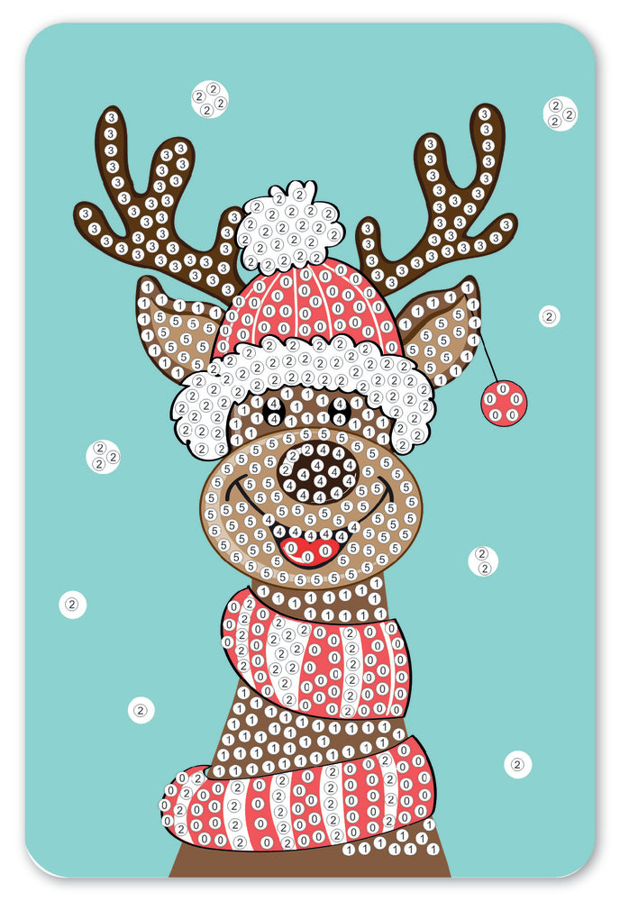 Diamond Art rensdyr 10 x 15 cm