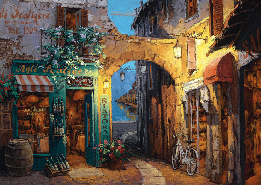 Puslespil Alley at Lake Como 1000 brikker