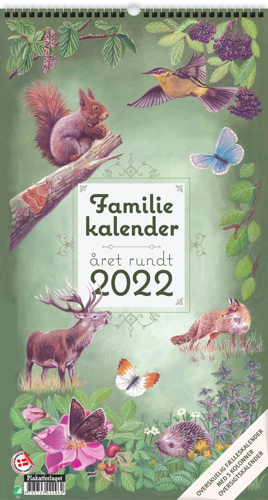 FAMILIEKALENDERE Året Rundt I NATUREN 2022 M/5 KOLONNER