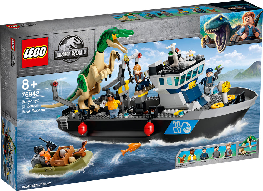 76942 LEGO Jurassic World Baryonyx-dinosaurflugt i båd
