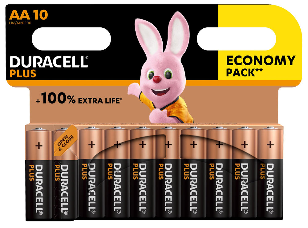 BATTERI DURACELL Plus Power Ultra AA CP 10 pack