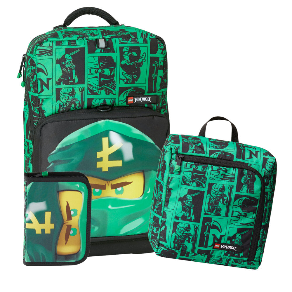 Skoletaske LEGO® Johansen Optimo Plus Ninjago Grøn 3 dele 20L