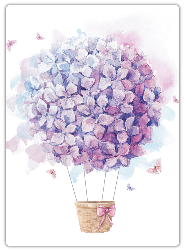 Diamond Art luftballon lilla hortensia 13 x 18 cm