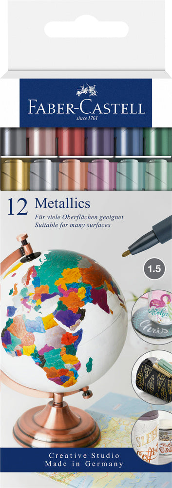 Metallic pen Faber-Castell 12 ass