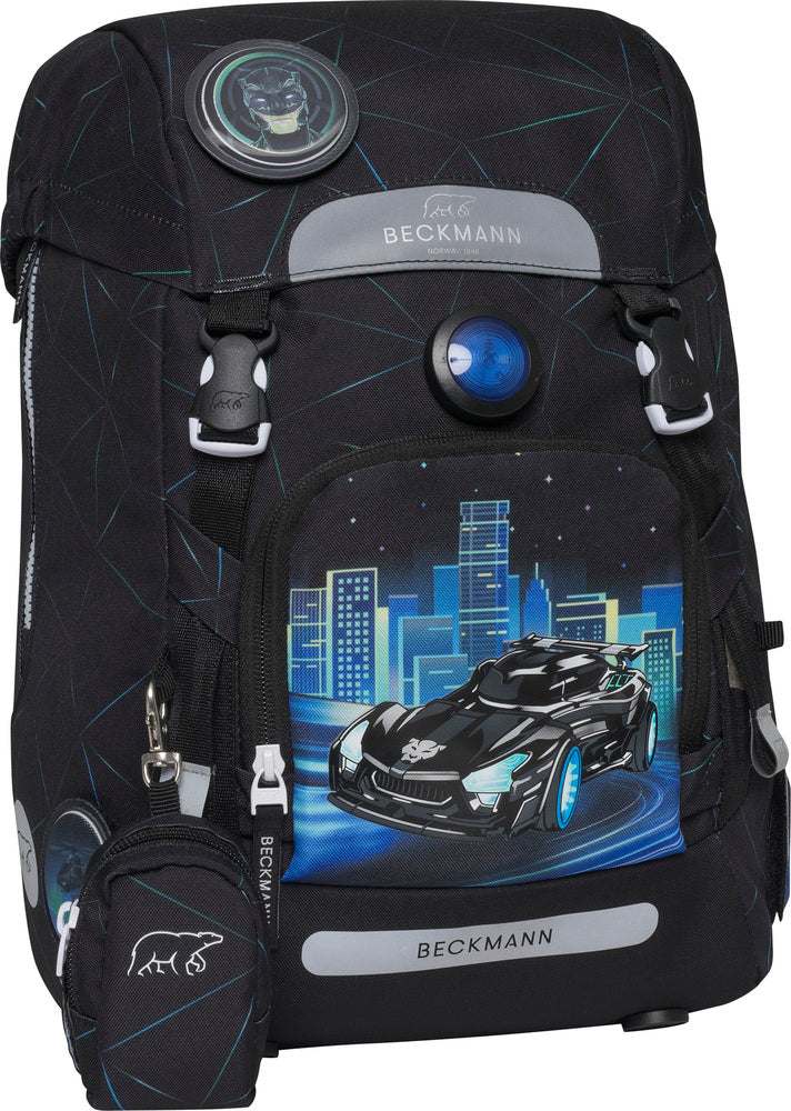 Skoletaske Beckmann classic night rider 22 liter