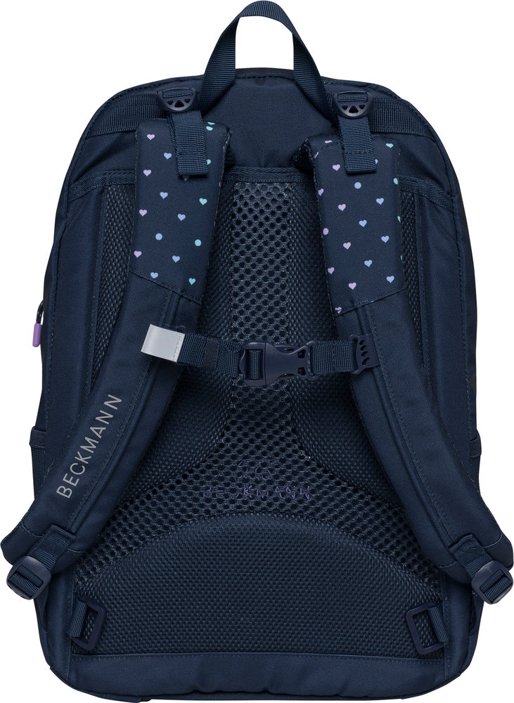 Skoletaske Beckmann mellemtrin sport jr Blue hearts 30 liter