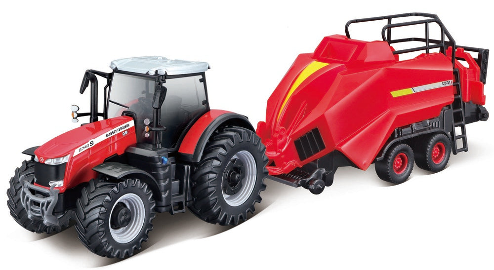 Massey Ferguson 8740S traktor med balleløfter 10 cm