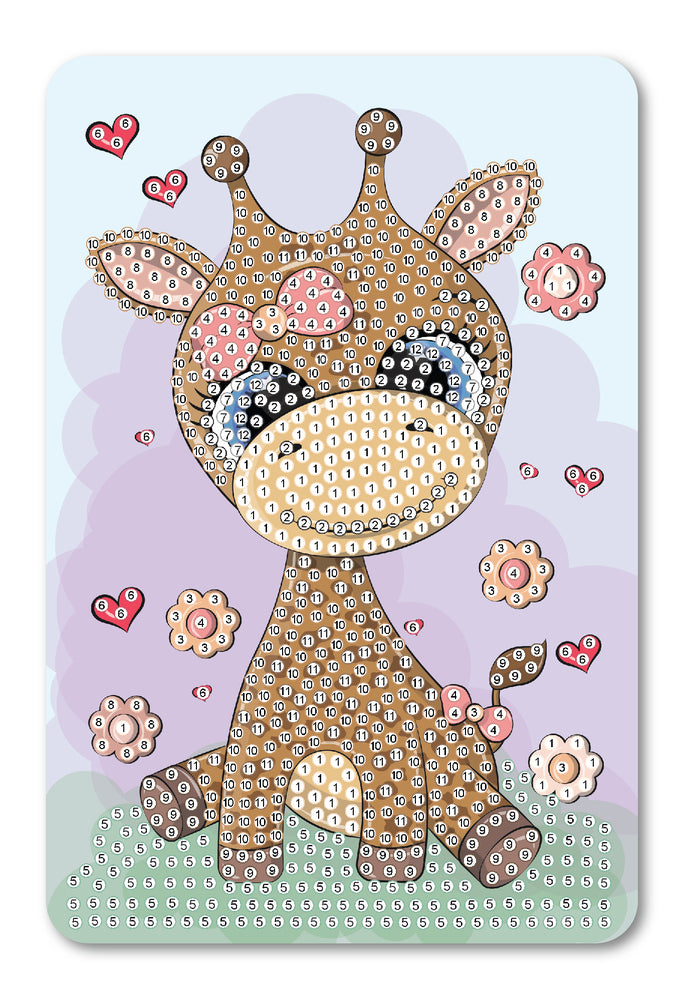 Diamond Art Giraf 10 x 15 cm