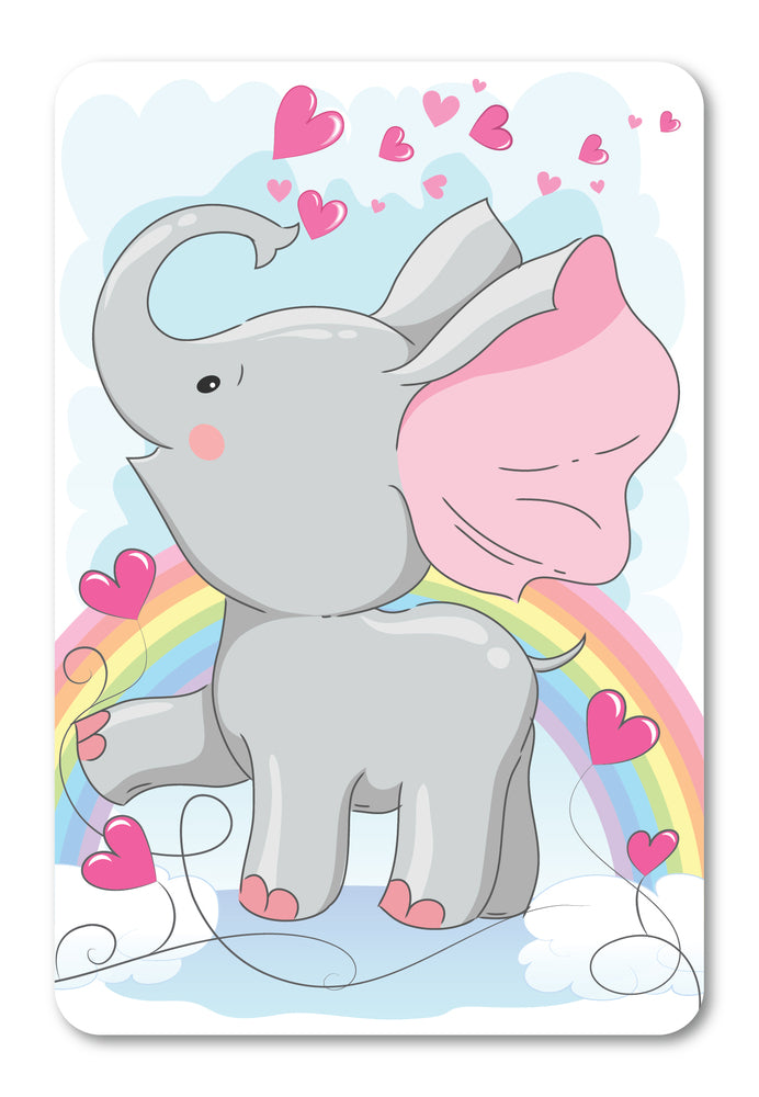 Diamond Art Elefant regnbue 10 x 15 cm