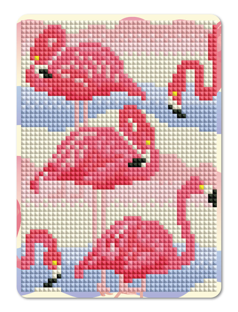 Diamond Art Flamingoer 13 x 18 cm