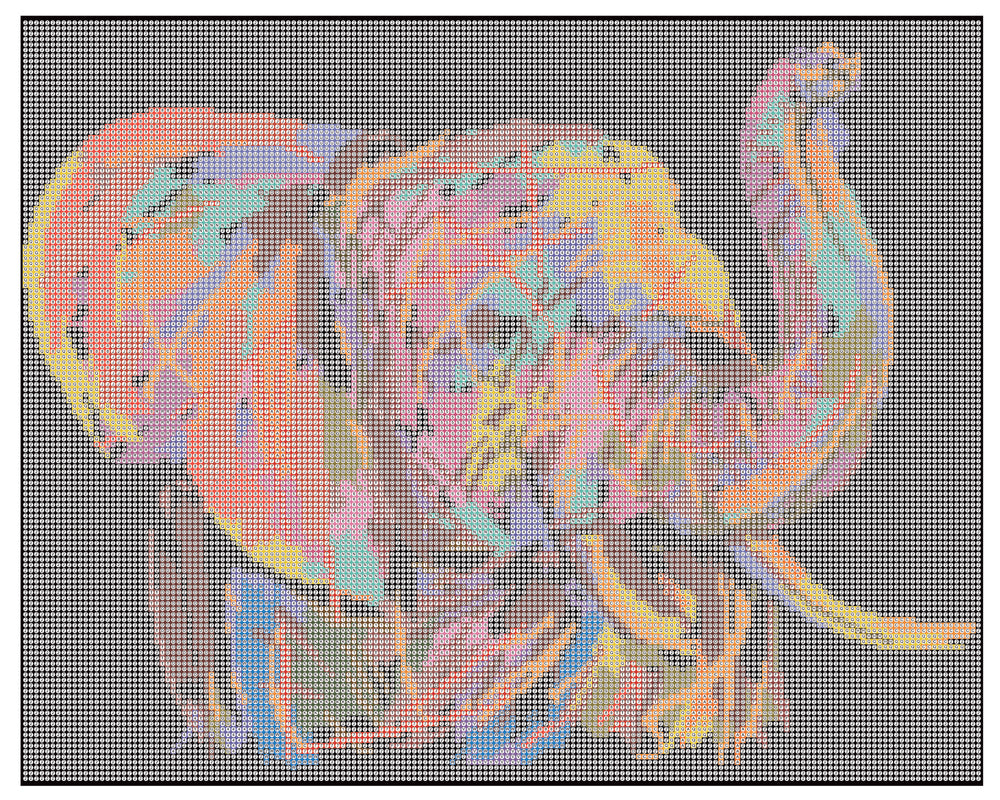 Diamond Art elefant Grafisk lærred 40 x 50 cm